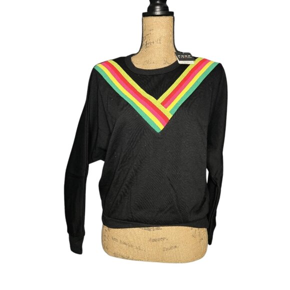 NWT Poof! Black classic V-neck pullover sweater Small - Picture 7 of 7